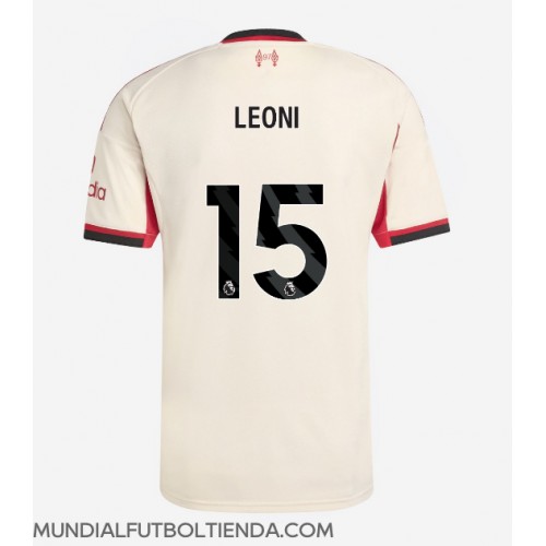 Camiseta Liverpool Giovanni Leoni #15 Segunda Equipación Replica 2025-26 mangas cortas